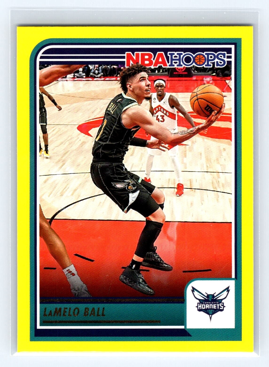 2023-24 Panini NBA Hoops Yellow #87 LaMelo Ball Charlotte