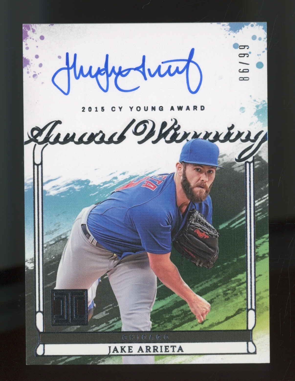 2025 Panini Impeccable Award Winning Jake Arrieta 86/99 Auto Autograph