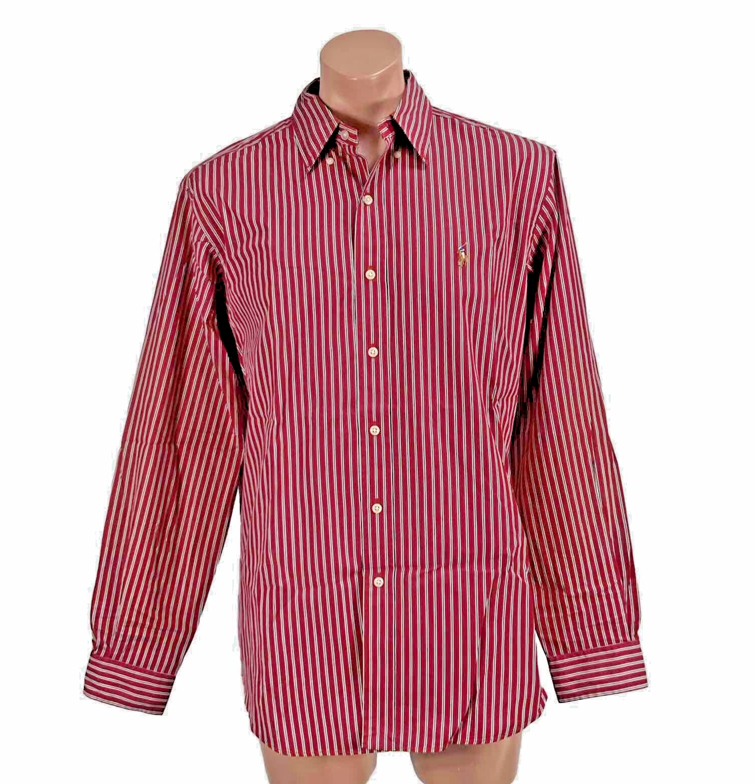VTG 90s Ralph Lauren Red Blue White Striped Button Up VTG 90s Ralph Lauren Red Blue White Striped Button Up