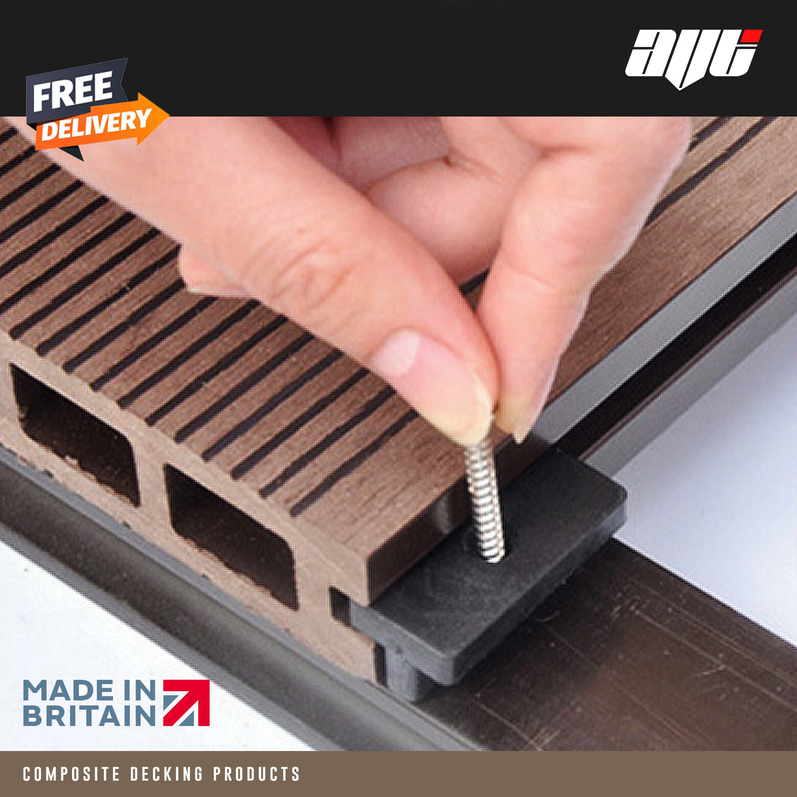 Composite Decking Clips Fixings Tclips 250 BAG (Suitable for 15 SQM