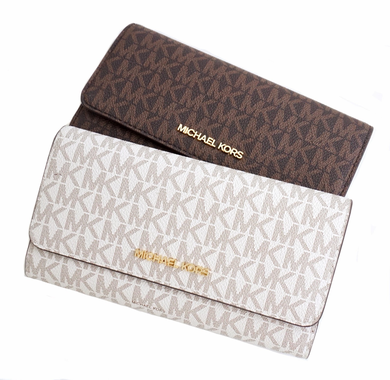 Кошелек Michael Kors Кошелек Jet Set Travel Trifold Vanilla