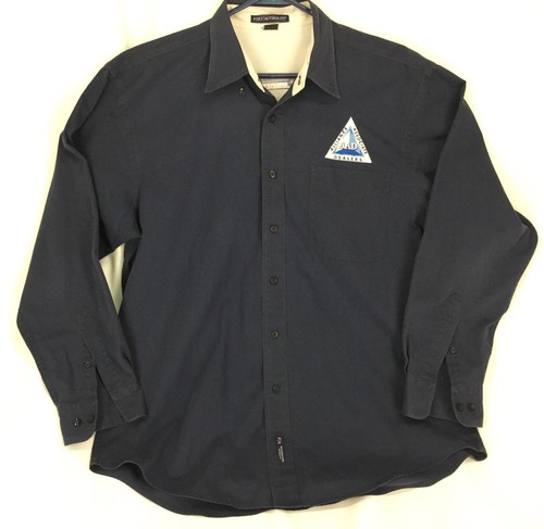 Port Authority Navy Blue Work Shirt Michelin Man Mens Size L