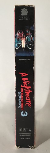 Nightmare On Elm Street 3 Dream Warriors Freddy Krueger Horror VHS Tape Movie 87