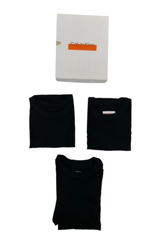 

НОВИНКА Calvin Klein x Heron Preston 3 Pack Легкая черная футболка с круглым вырезом Женская, Черный