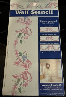Plaid Wall Stencil Kit Stencil Decor PLAID 26616 Bow Dazzlers New 3pc 18 
