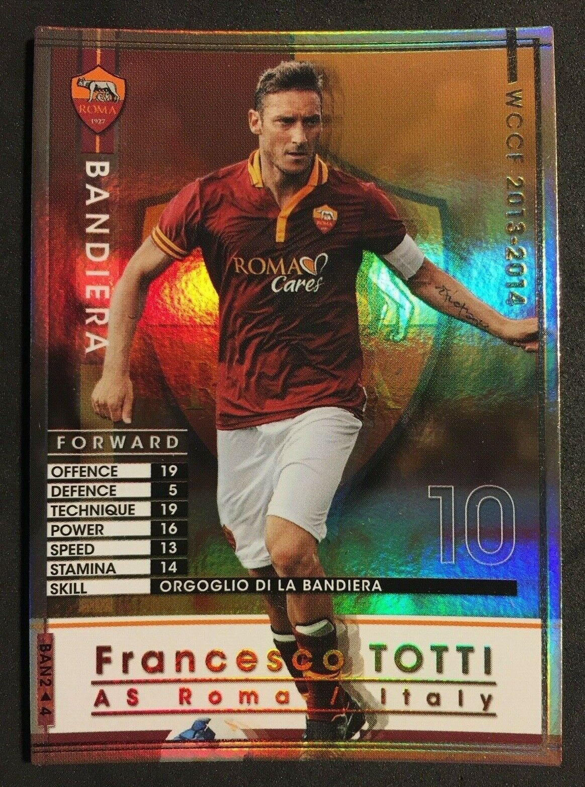 2013-14 Panini SEGA WCCF Bandiera Francesco Totti AS Roma