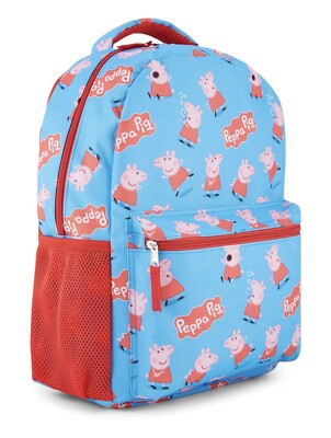 Peppa Pig Allover Print Backpack School Diaper Bag Unisex Birthday Gift