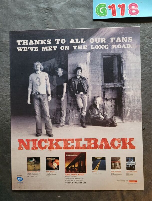 Nickelback The Long Road Album & Catalog Promo Print Advertisement Vintage 2005