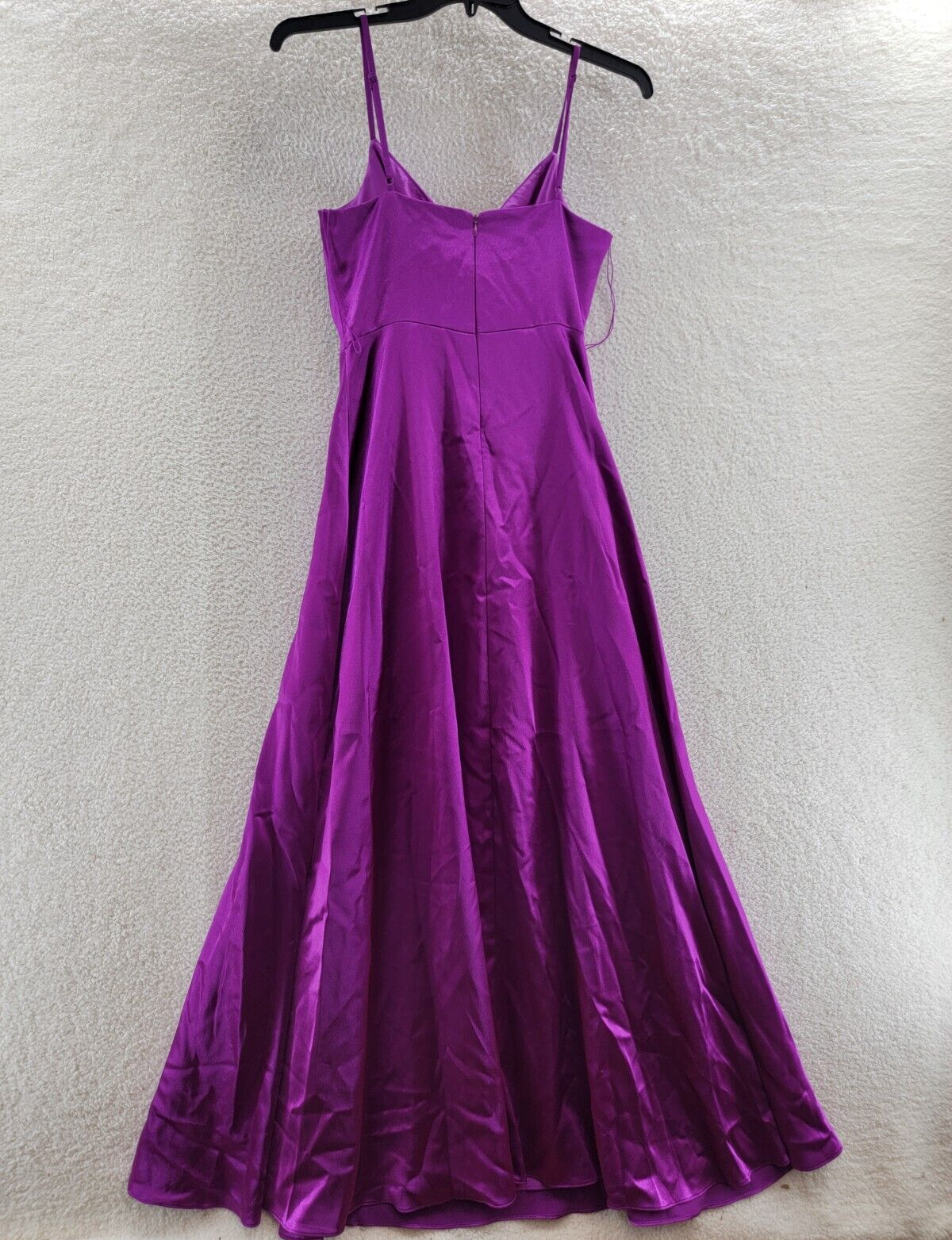 Aidan by Aidan Mattox Twist Front Mermaid Gown Women's 8 Purple Adjustable Strap - Picture 8 of 12