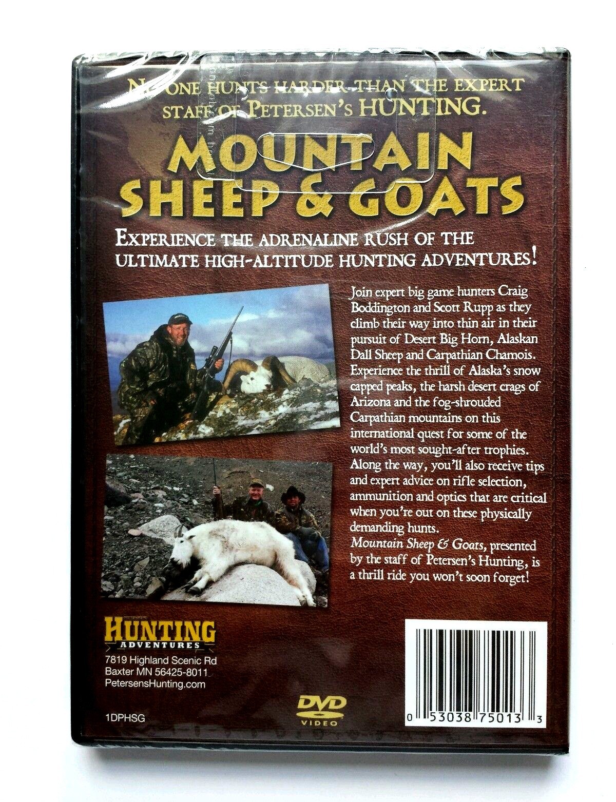 NEW Petersen's Hunting Adventures Mountain Sheep & Goats DVD Video High-Altitude