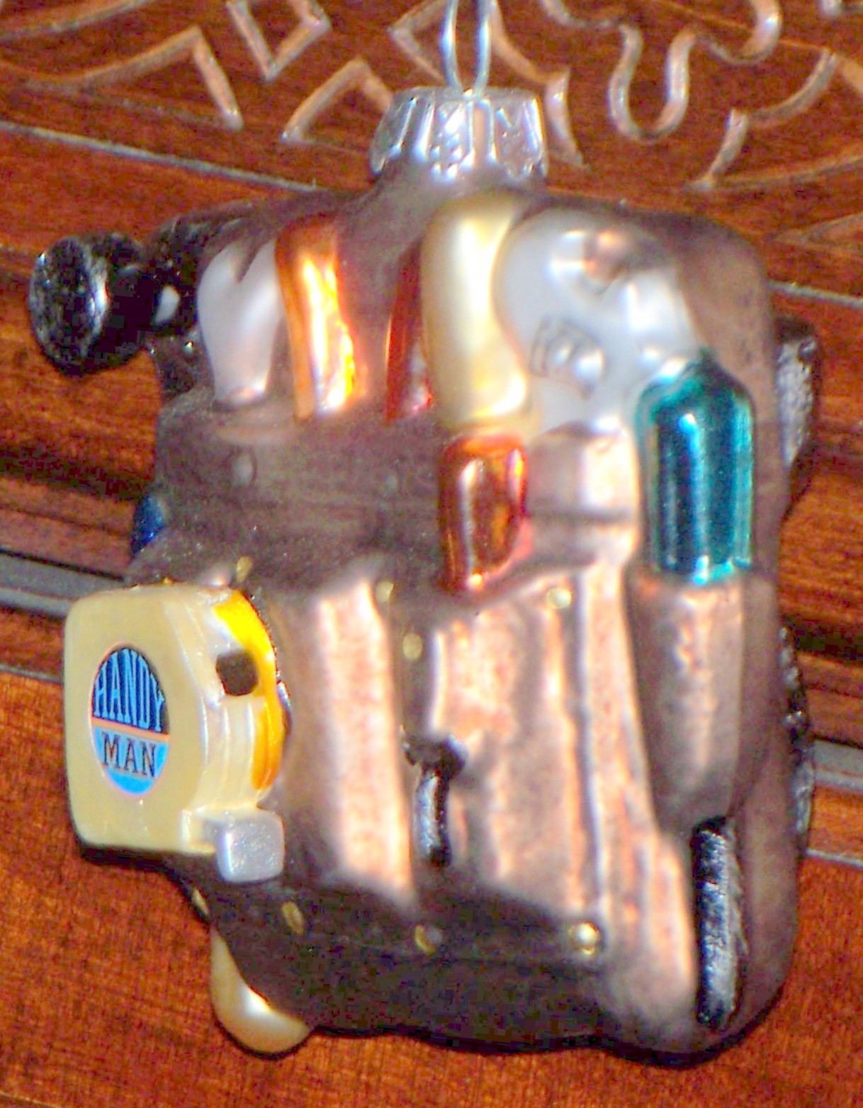 Christmas Ornament Glass Tool Belt DIY Construction Workers Builder Carpenter