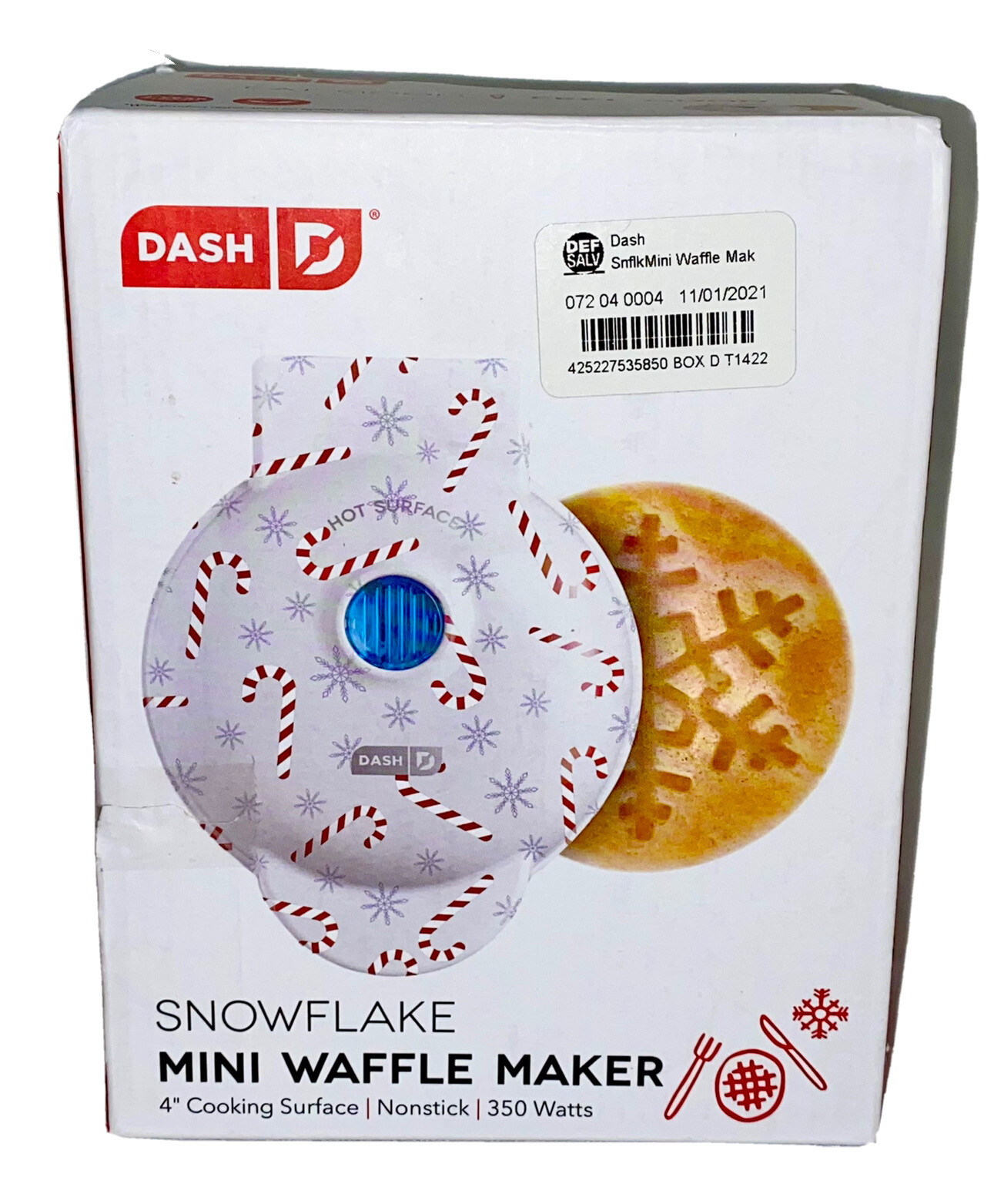 dash mini waffle maker white
