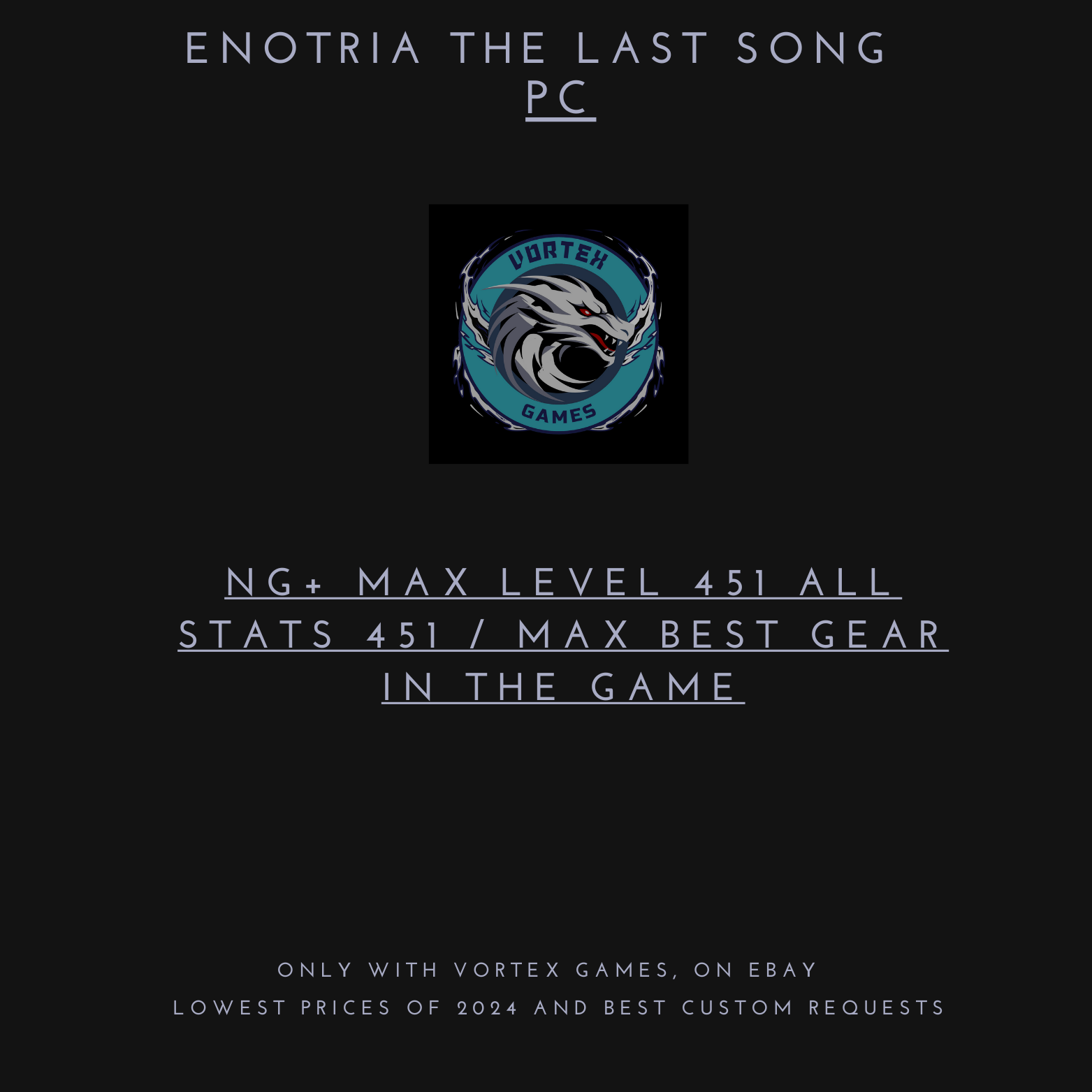 Enotria: The Last Song [PC] | NG + Modded Starter / Max Level 451 