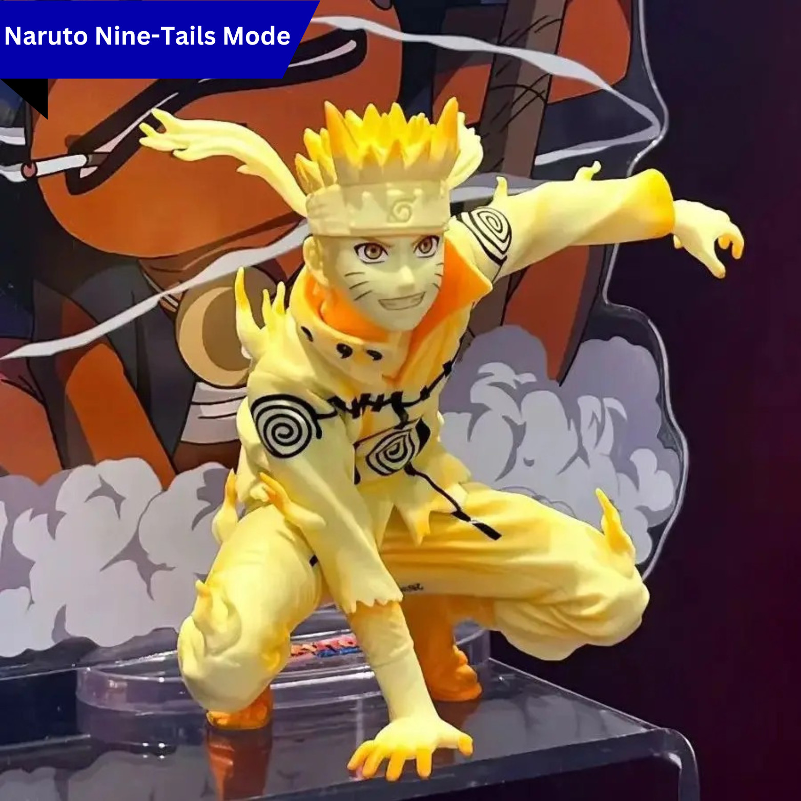 10cm Naruto Nine-Tails Chakra Mode Action Figure - Shippuden