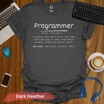 Funny Programmer dictionary definition computer science coder software T-Shirt