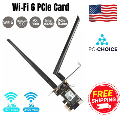 WiFi 6 Mini PCI-E Wireless Network Card Tri-band AX3000 WiFi Bluetooth Adapter