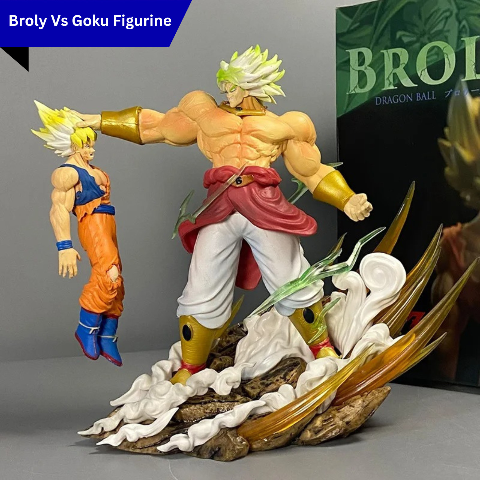 25cm Dragon Ball Z Broly vs Goku Super Saiyan Figure - Anime