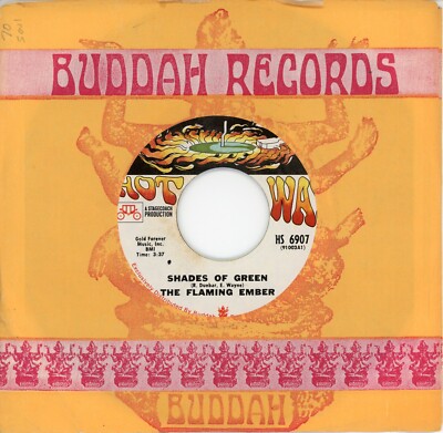 THE FLAMING EMBER Shades of Green / Don't You Wanna 1971 HOT WAX 45rpm Rock NOS