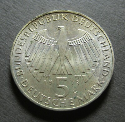 1973 G Germany 5 Mark - Frankfurt Parliament *- Silver -*  (P2563)