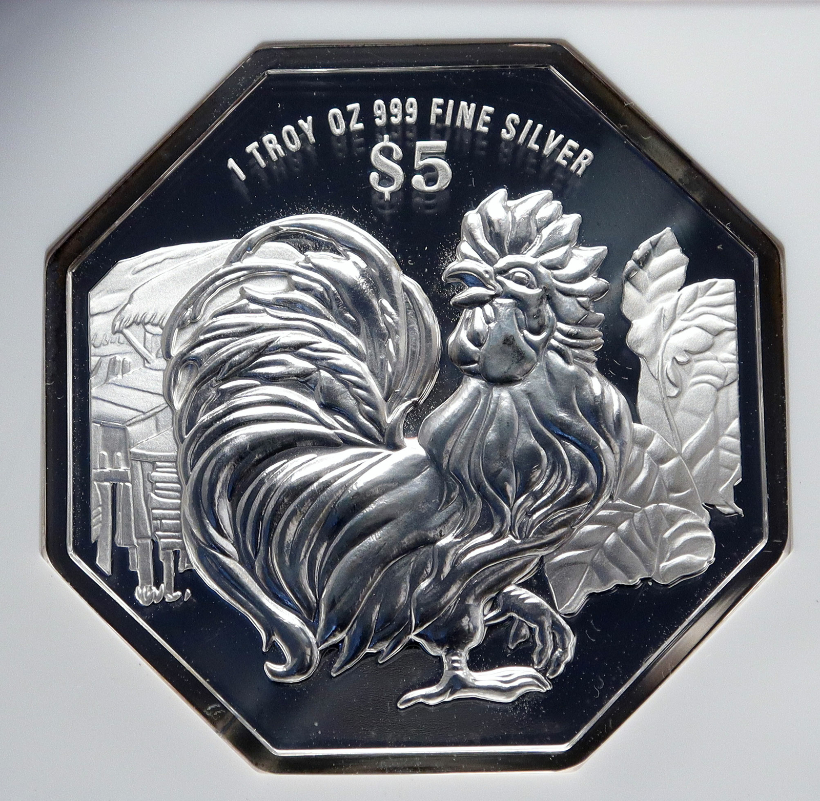 2017 SINGAPORE Lunar Series ASTROLOGY Rooster Proof Silver $5 Coin