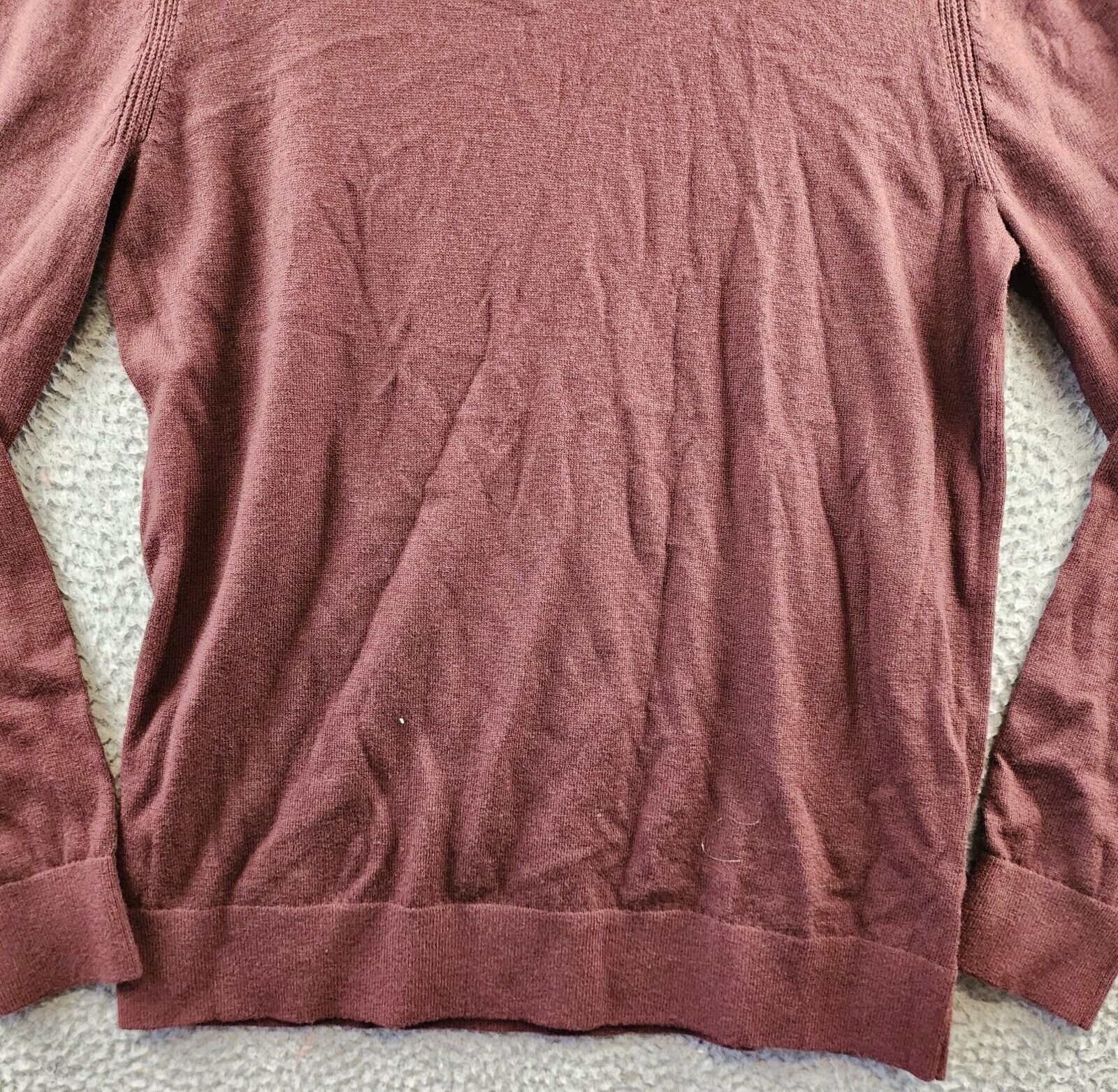 THEORY Riland Harman Merino Wool Blend Pullover Sweater Men's M Chianti Crewneck - Picture 4 of 14