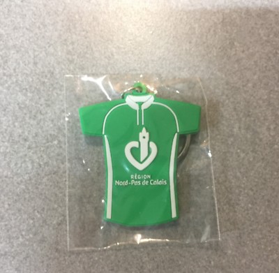 PORTE-CLEF CLES KEY MAILLOT VERT FONCE VELO CYCLISME REGION NORD PAS DE CALAIS 
