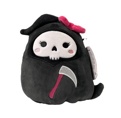Squishmallows Halloween Jane The Grim Reaper 7.5'' Plush NWT Kellytoy 2024 NEW