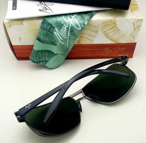 Pre-owned Maui Jim Polarized  The Bird Sunglasses Mj 835-02c Gunmetal Frame Grey Lenses In Gray