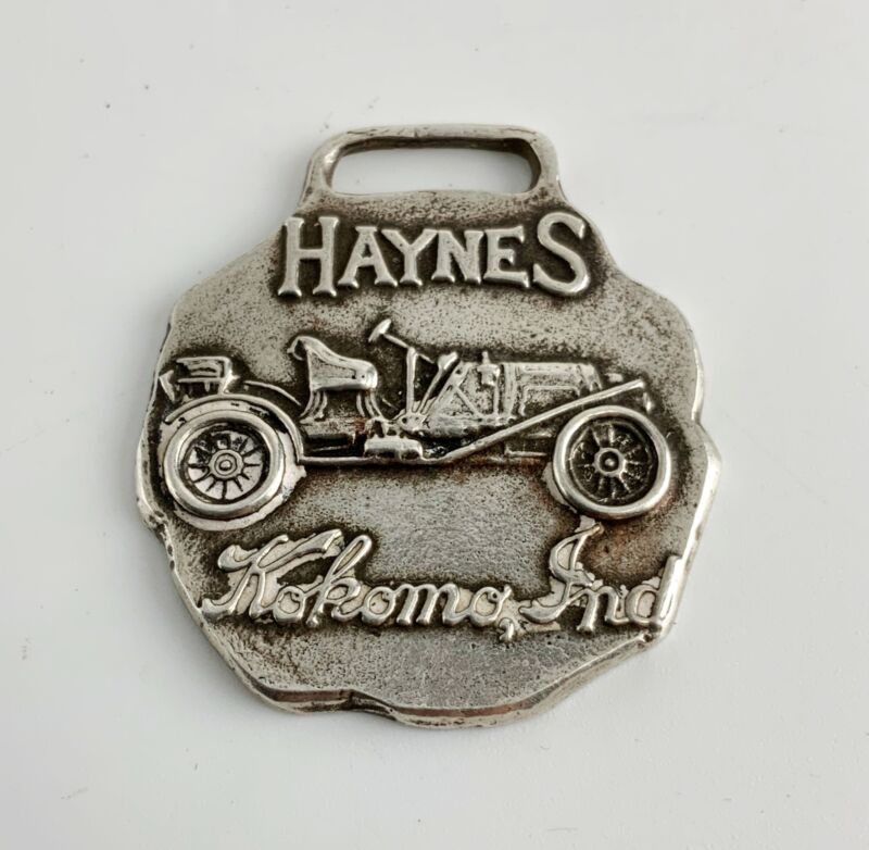 Antique Haynes automobile sterling silver watch fob Kokomo Indiana old car
