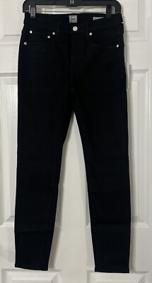 Edwin Pixie 9  Mid Rise Skinny Jeans Women s 28 Black Stretch (Anthropologie)