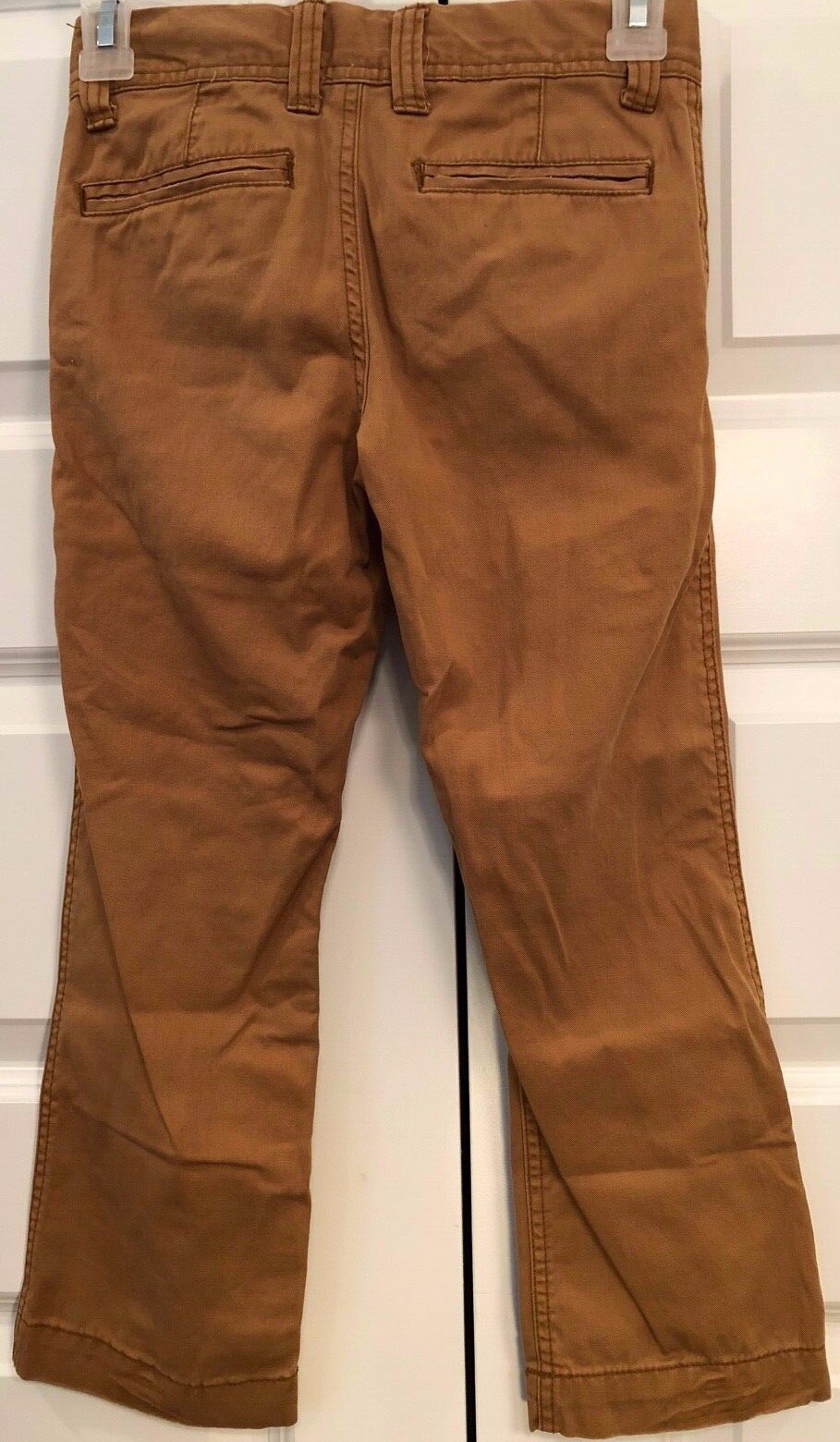 Boy's Arizona Jean Co Chino 5 Pocket Dark Tan Adjustable Waist Pants Size 8 Reg