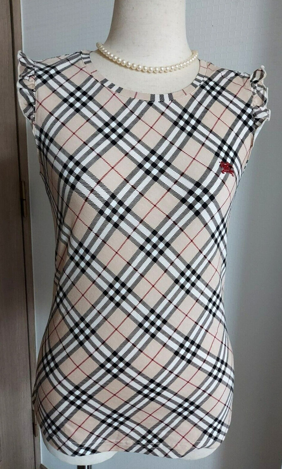 72▢BURBERRY BLUE LABEL ノースリーブOP TS0425-7 72▢BURBERRY BLUE LABEL ノースリーブOP TS0425-7