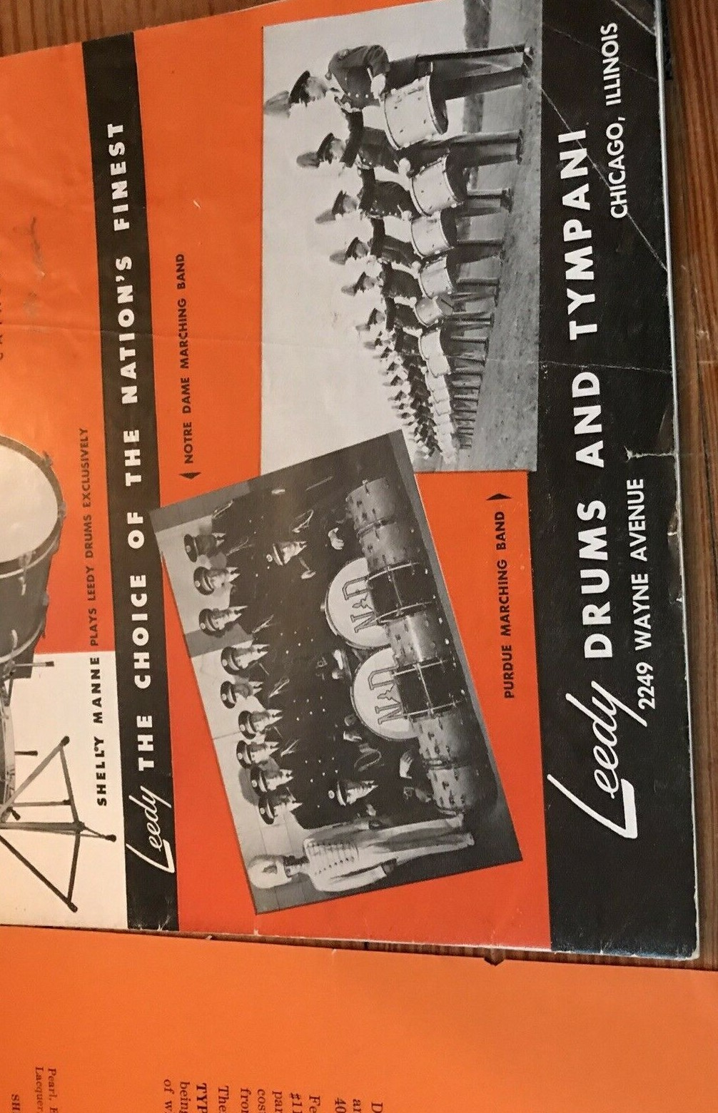 Leedy Drum CATALOG - 1958~~ drums, drummers' instruments No. 58