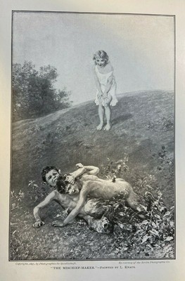 1899 Vintage Magazine Illustration The Mischief Maker by L. Knaus