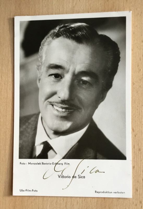 Vittorio De Sica (Original-Autogramm Auf Alter Starpostkarte)