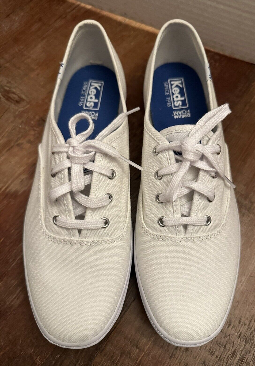 Keds Women's Champion Oxford White Lace Up Canvas Sneaker Size 9 WF34000 |  eBay