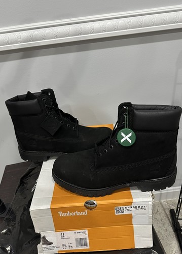Timberland 6 inch Premium Boot 10073 Nubuck Black Mens 11 | eBay