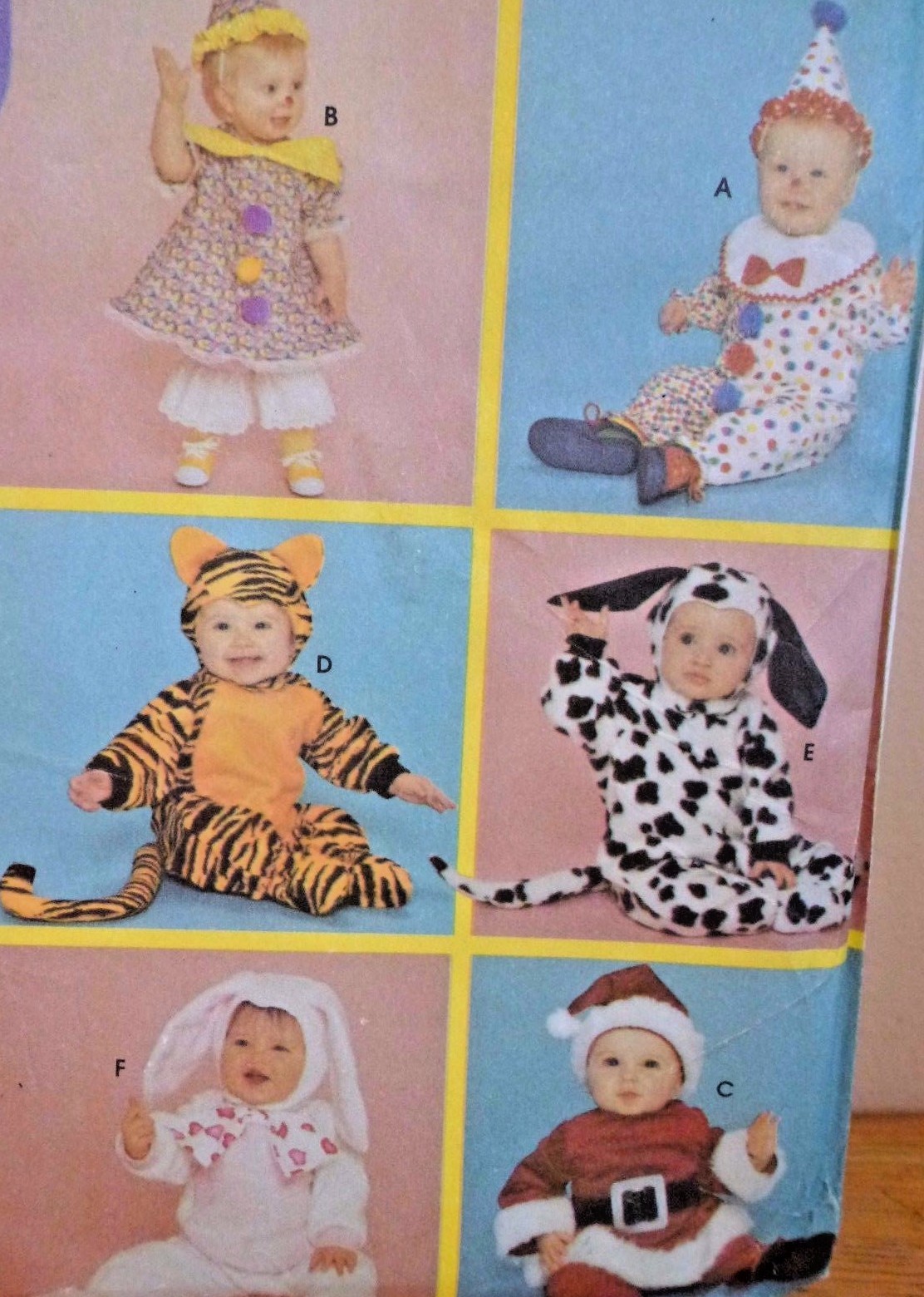 Halloween Costume Pattern Simplicity 4872 Clown, Bunny, Dalmatian,Tiger + 1/2-4