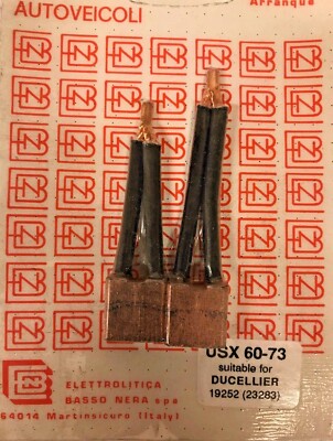 Jeu de balais (charbon) USX 60-73 pour Renault R12 Gordini, R15 TS, R16, R17 TL