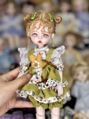 Full Set 1/6  BJD Doll Lovely GirlBall Jointed Kids Gift Eyes Dress Makeup Toys