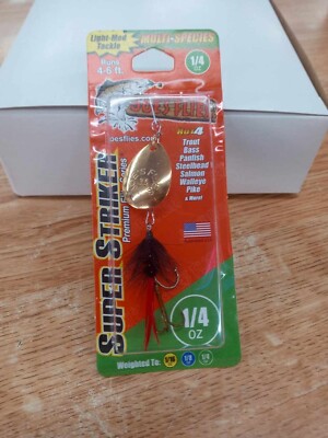 Joes Flies Super Striker 1/4 oz Black Wooly Worm NEW