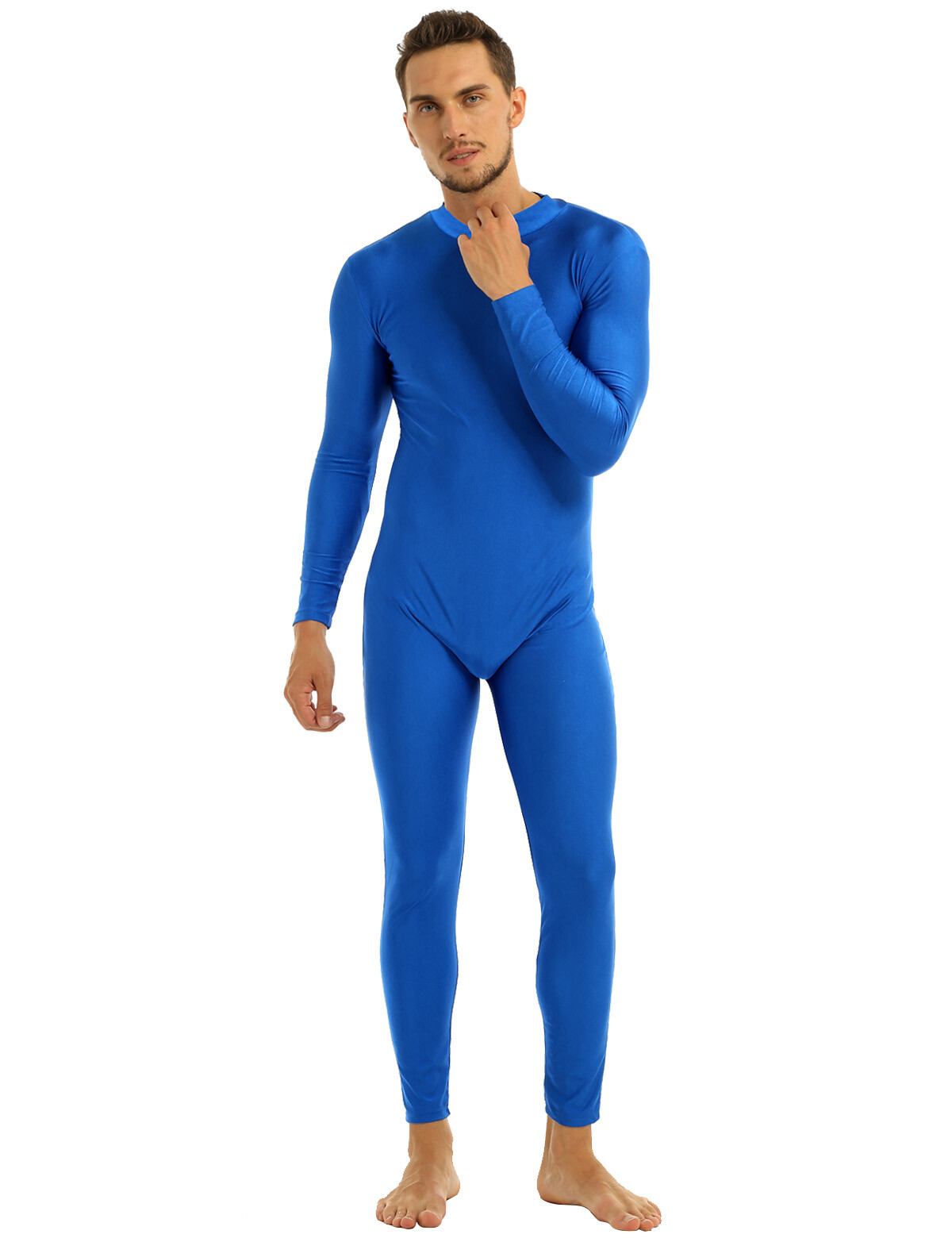 Men's Spandex Full Body SkinTight Tank Unitards Bodysuit Catsuit Dance