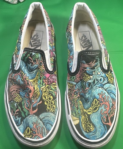 Vans off the wall shoes 507698 Ocean octopus Men's Size 6.5