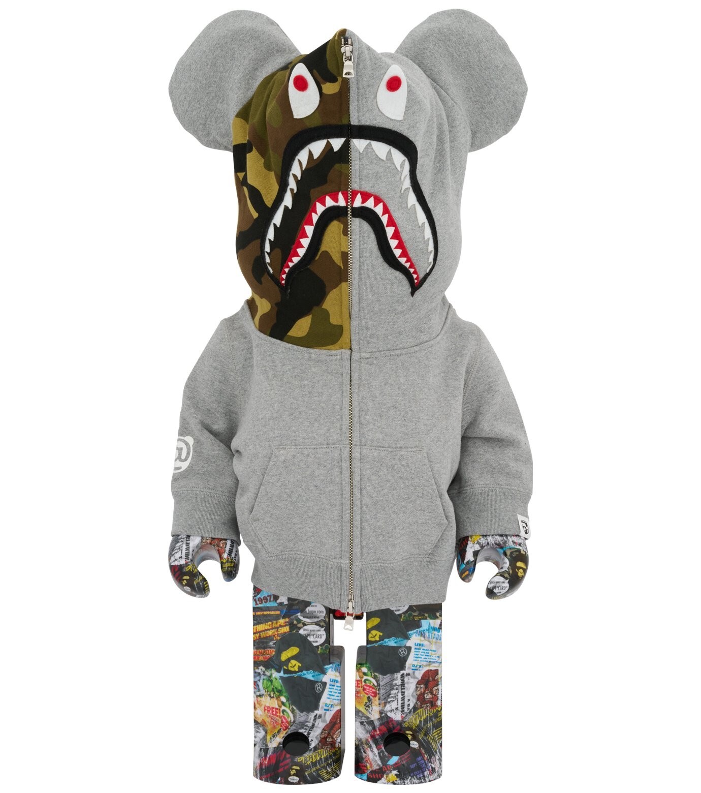 A BATHING APE - BAPE® BE@RBRICK LINE CAMO SHARK 1000% BAPE