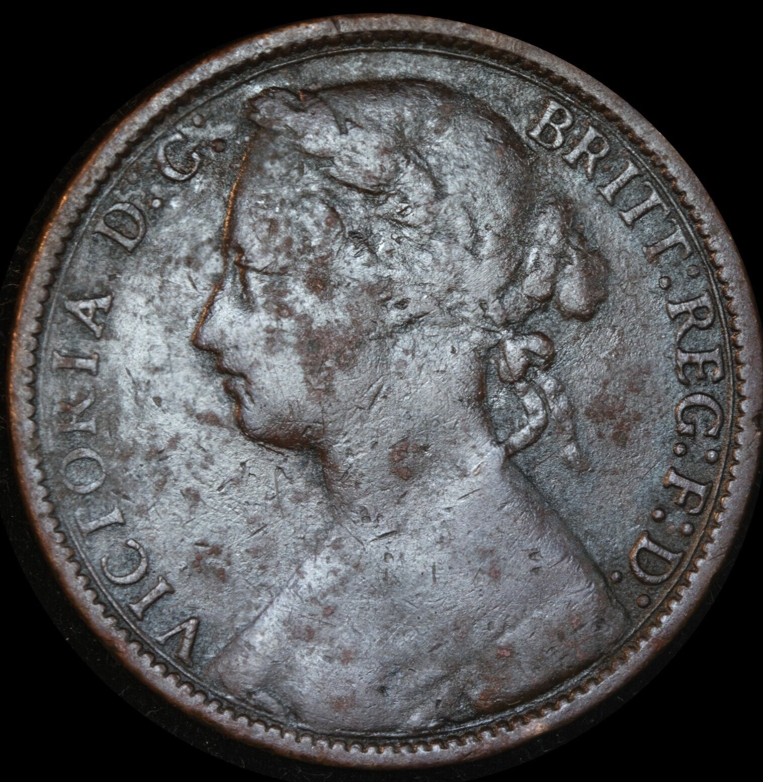 (希少)ALNIC Vivi-drive Great Britain 1876- One Penny / Queen Victoria - Lot #7394