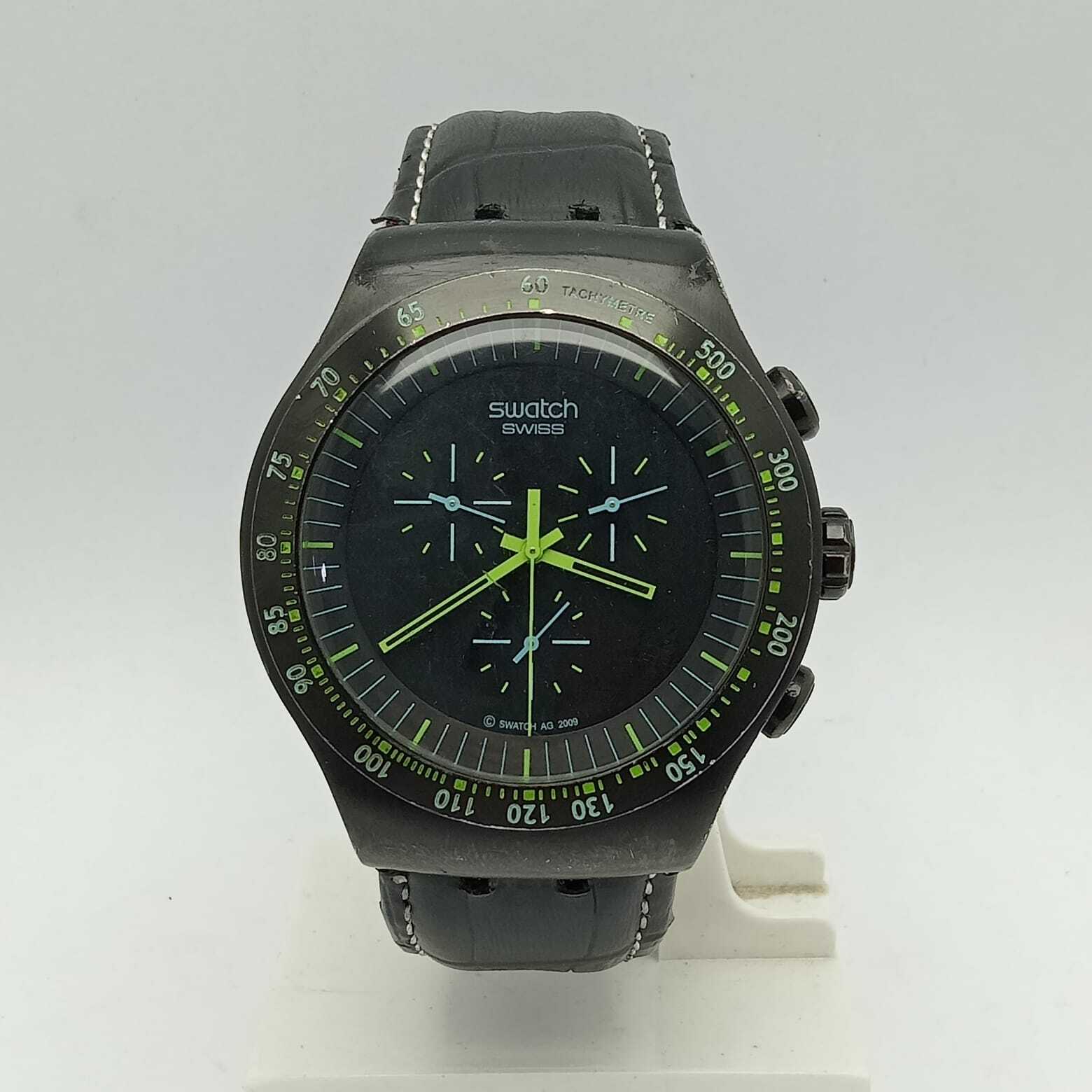 Swatch Irony Swiss V8 Chronograph Black Sports Men's Watch