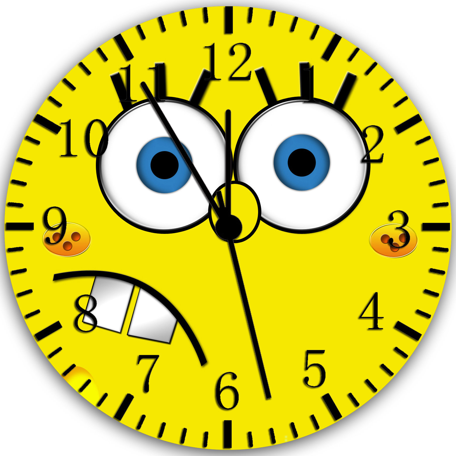 SpongeBob SquarePants Frameless Borderless Wall Clock Nice