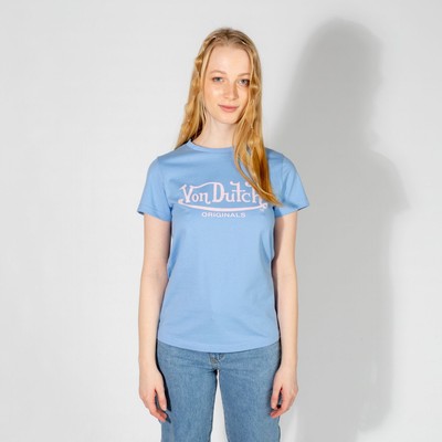 

Женская футболка Von Dutch Originals Wmns Alexis SS Lifestyle синий, Light blue, Von Dutch Originals Wmns Alexis SS Lifestyle T-Shirt