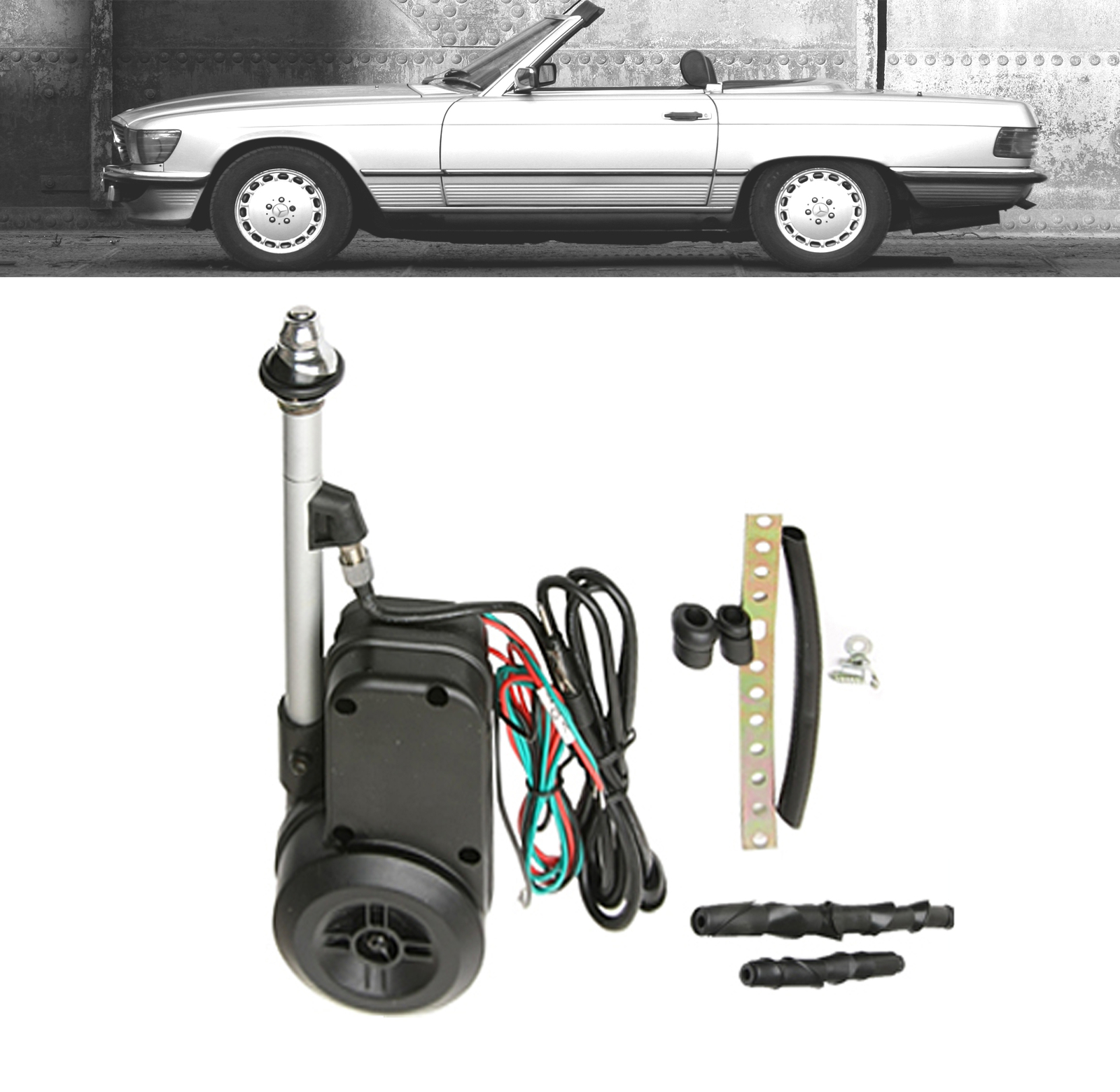 Für Mercedes SL R107 W107 Automatische Antenne Chrom 12V