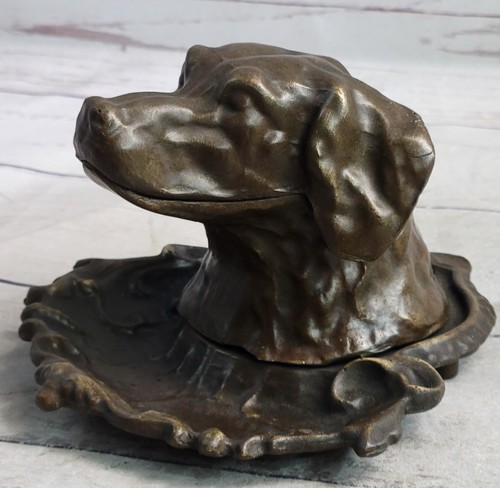 Labrador Retriever Bird Hunting Dog Bronze Marble Sculpture Trials Award Deal